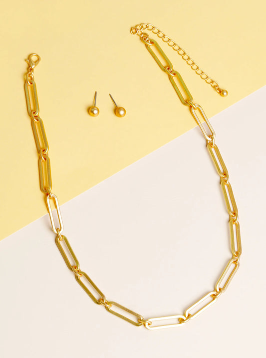 Metal 20mm Link Chain 14 Inch Necklace