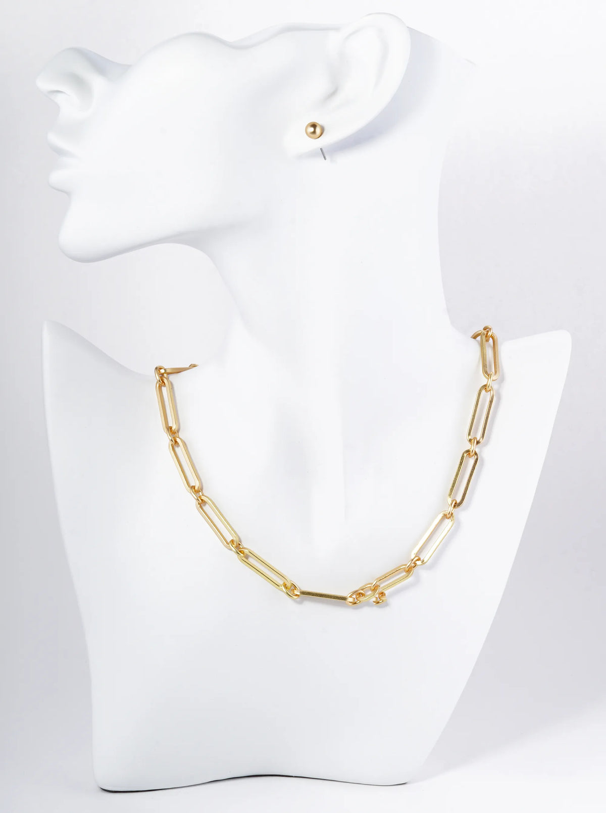 Metal 20mm Link Chain 14 Inch Necklace