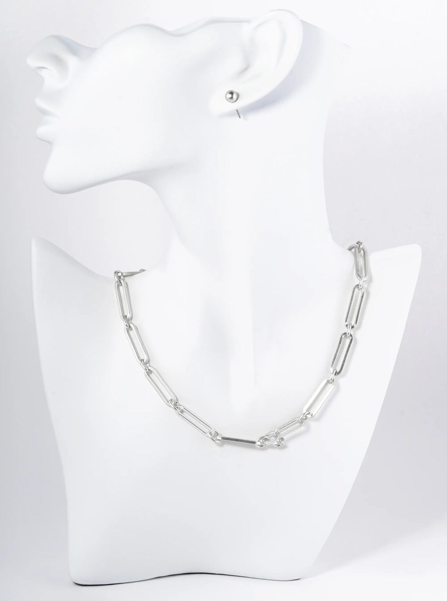 Metal 20mm Link Chain 14 Inch Necklace