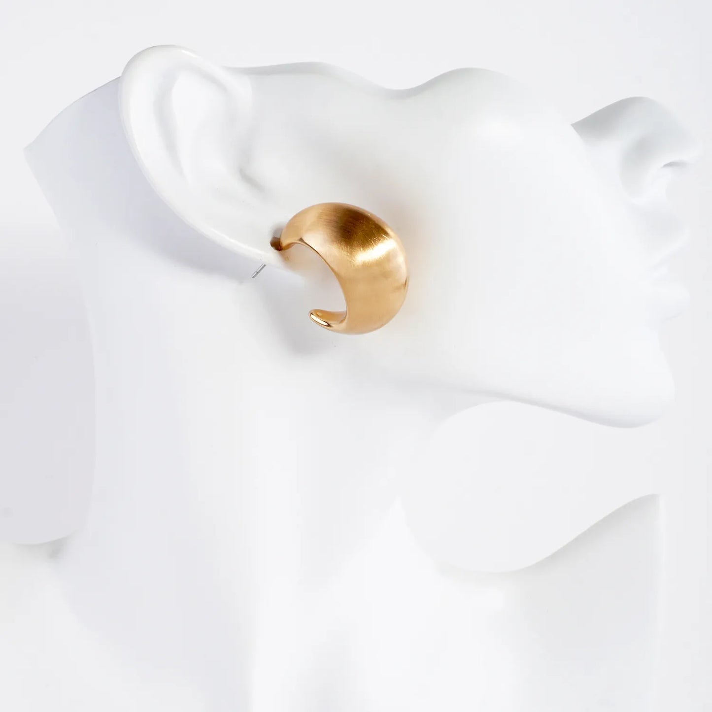 Metal 30mm Tapered Hollow Hoop Earrings