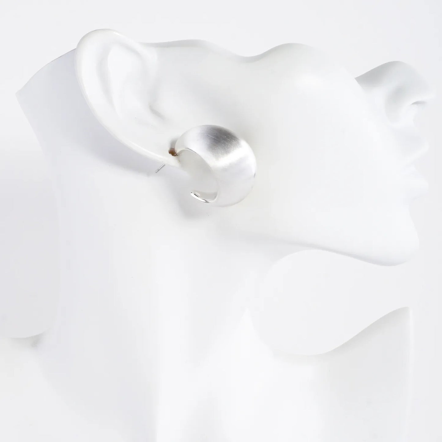 Metal 30mm Tapered Hollow Hoop Earrings