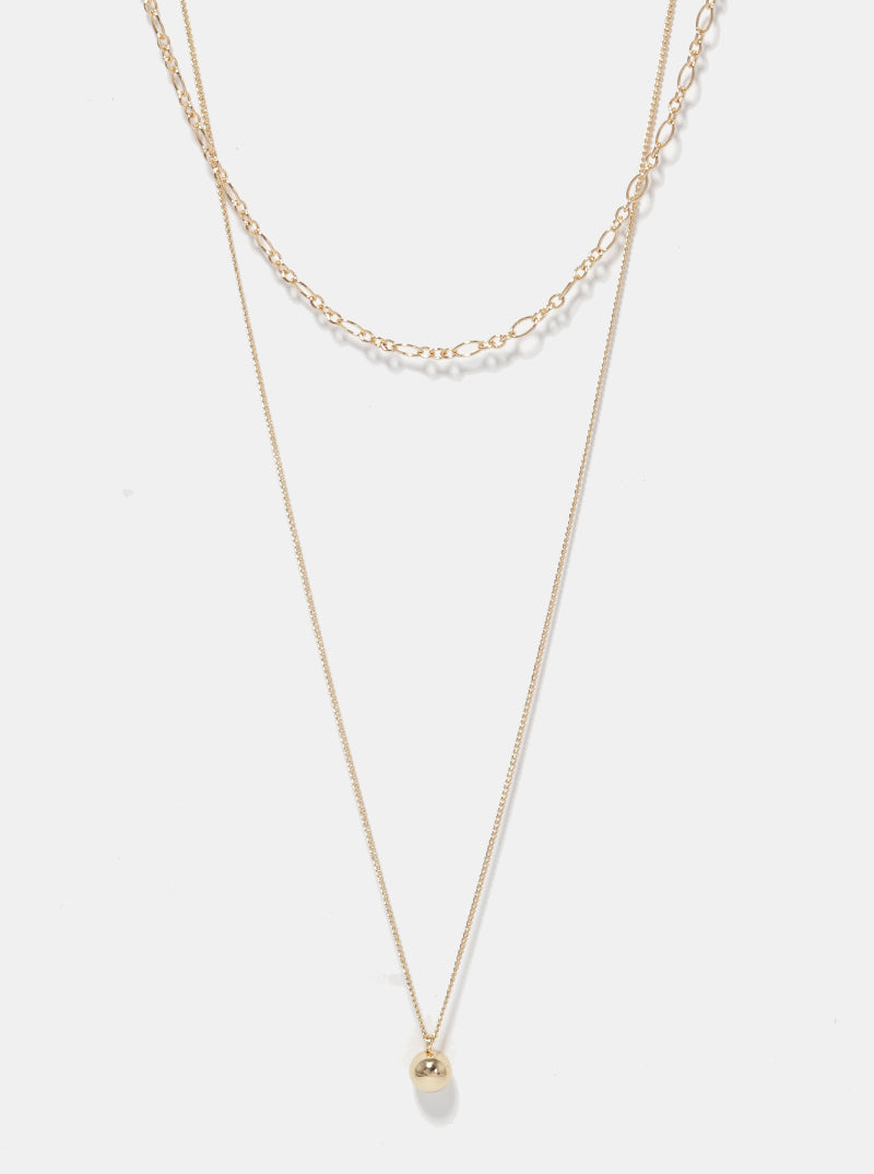 Metal Ball Pendant Layered Necklace