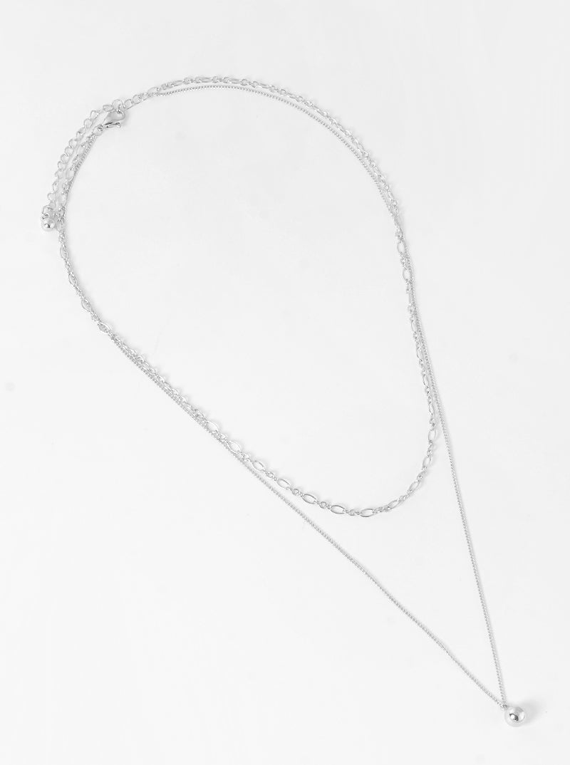 Metal Ball Pendant Layered Necklace