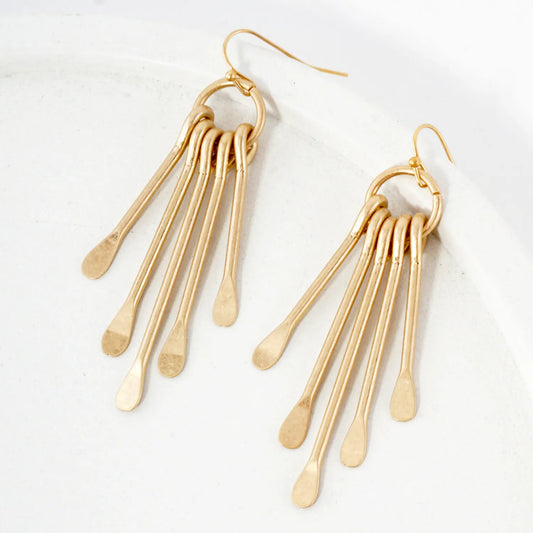 Metal Bar Fringe Drop Dangle Earrings