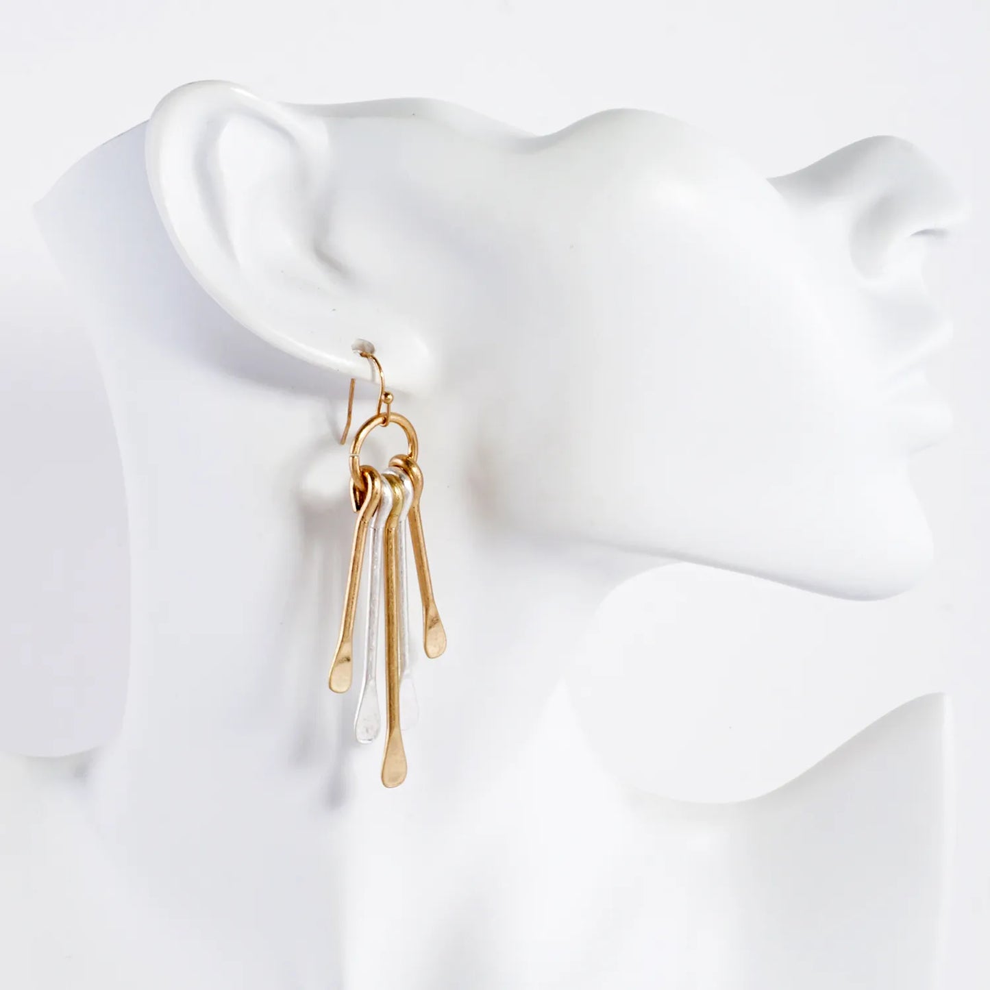 Metal Bar Fringe Drop Dangle Earrings