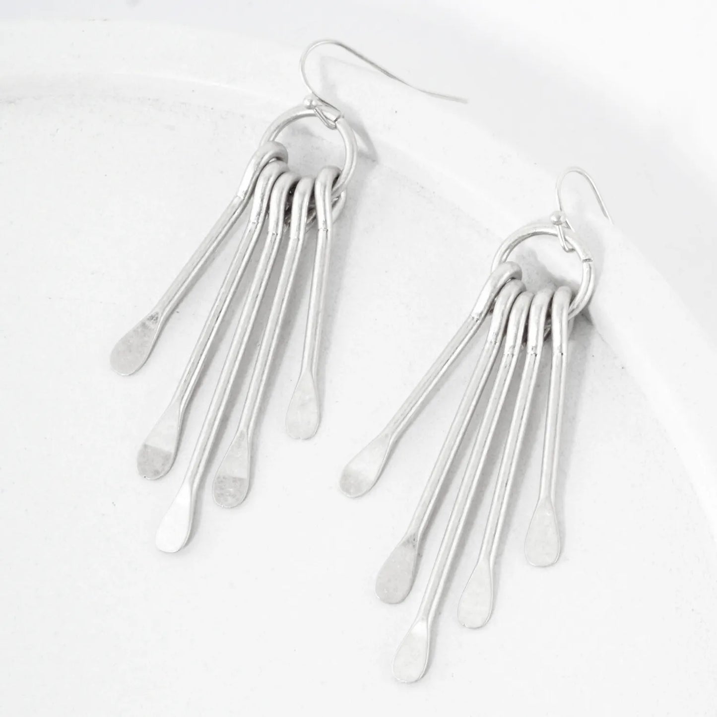 Metal Bar Fringe Drop Dangle Earrings
