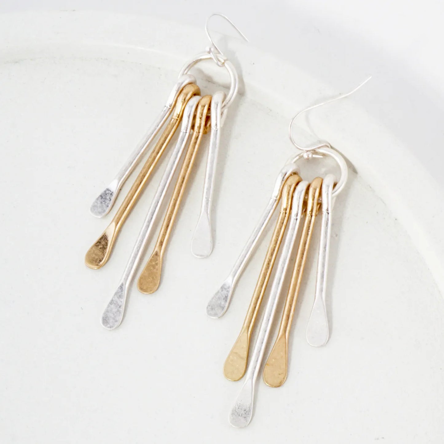 Metal Bar Fringe Drop Dangle Earrings