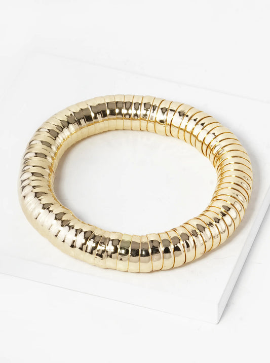 Metal Bold Stretch Bangle Bracelet