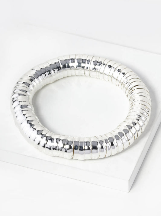 Metal Bold Stretch Bangle Bracelet