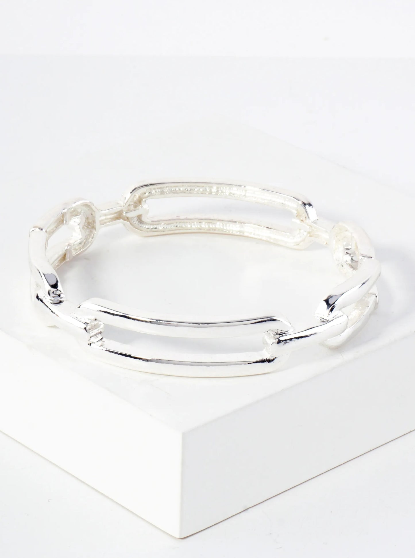 Metal Chain Design Stretch Bangle Bracelet