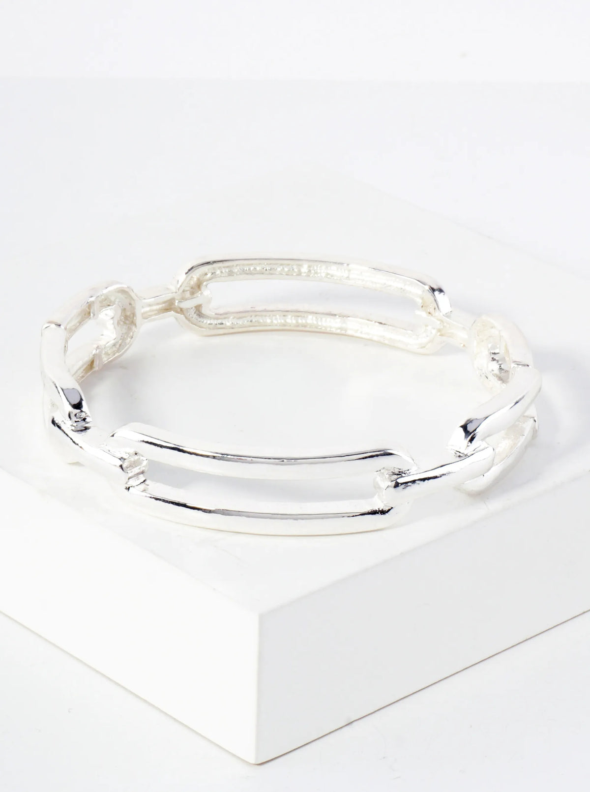 Metal Chain Design Stretch Bangle Bracelet