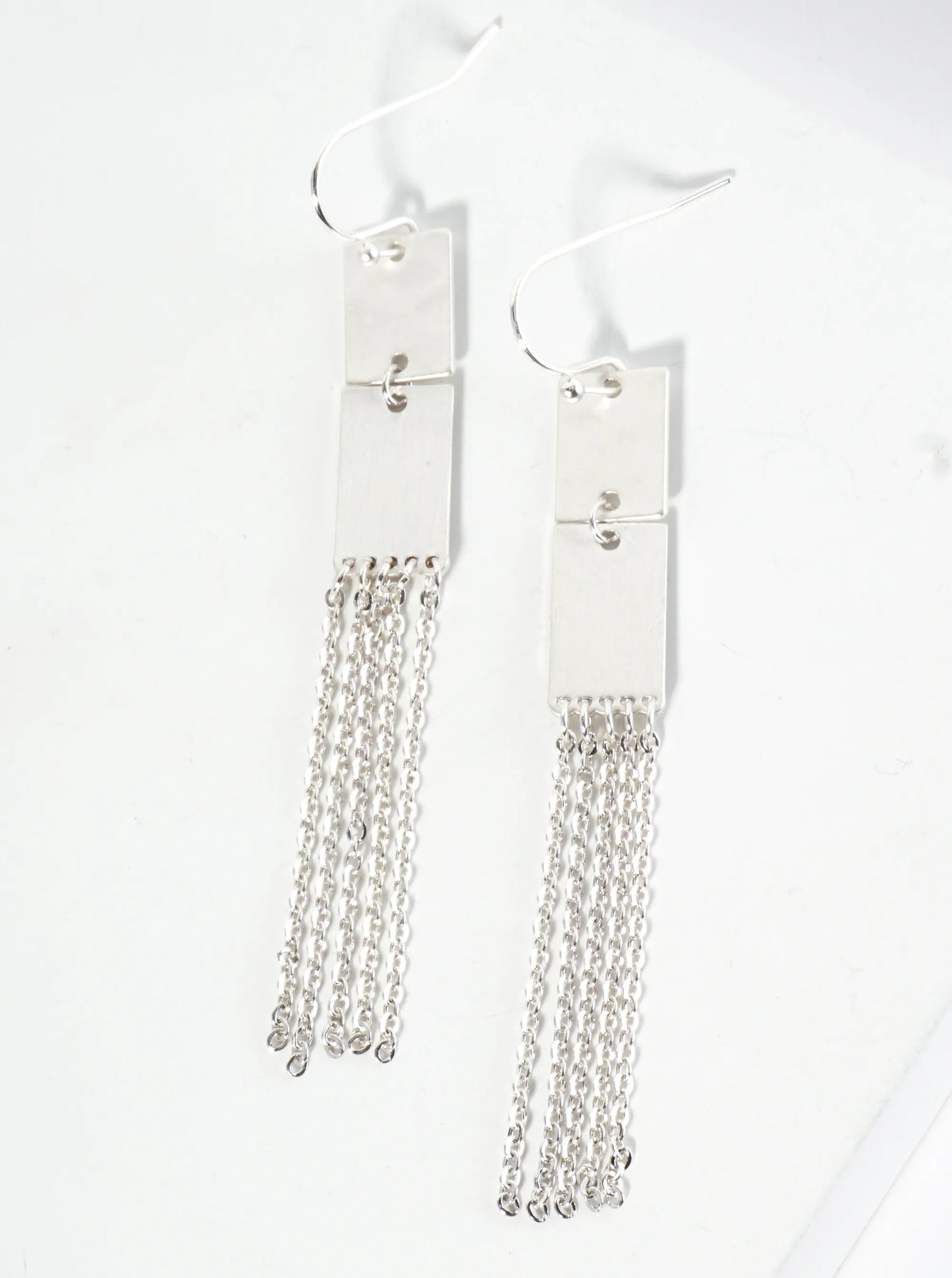 Metal Chain Drop Geometric Dangle Earrings