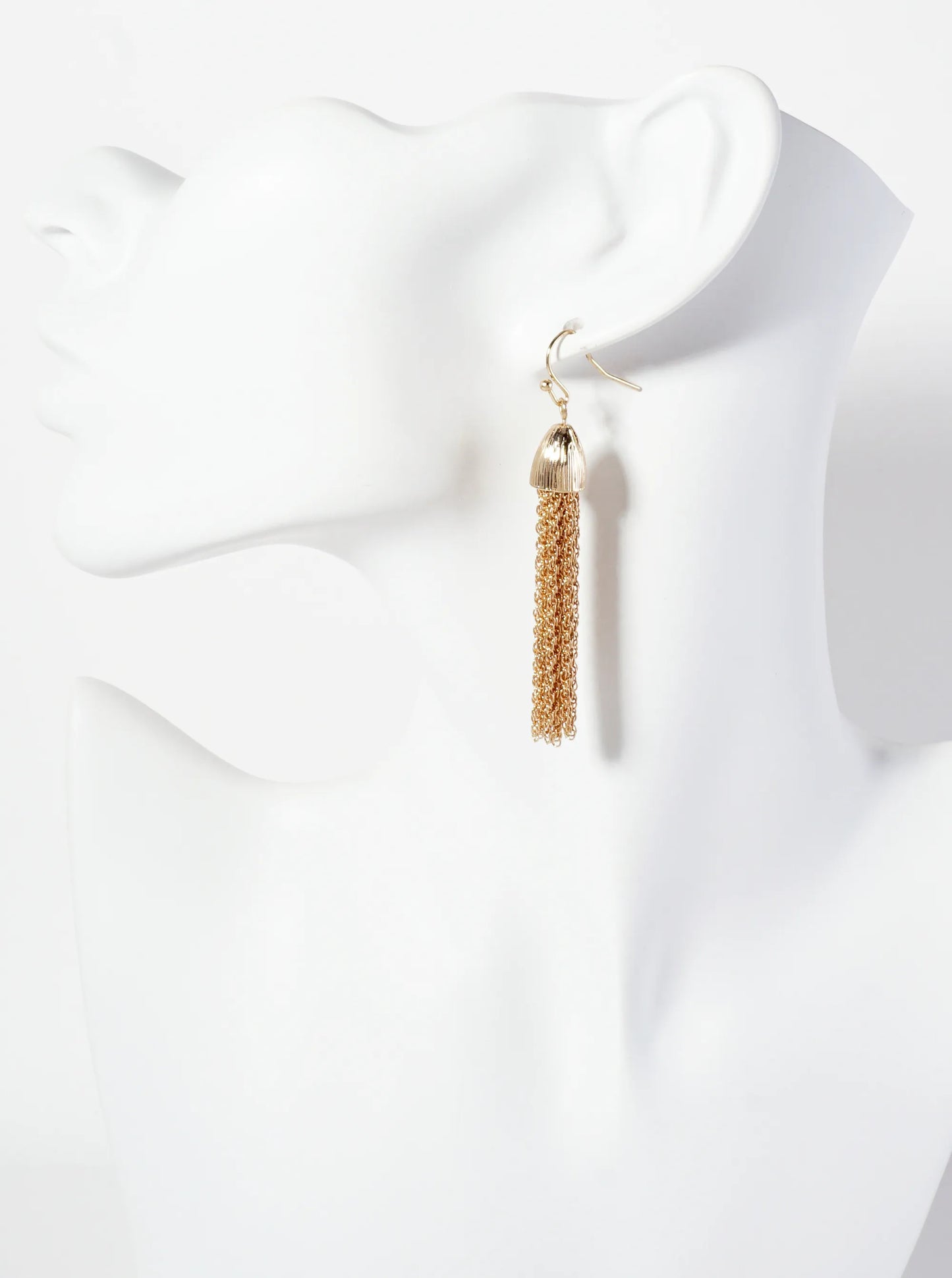 Metal Chain Tassel Drop Dangle Earrings