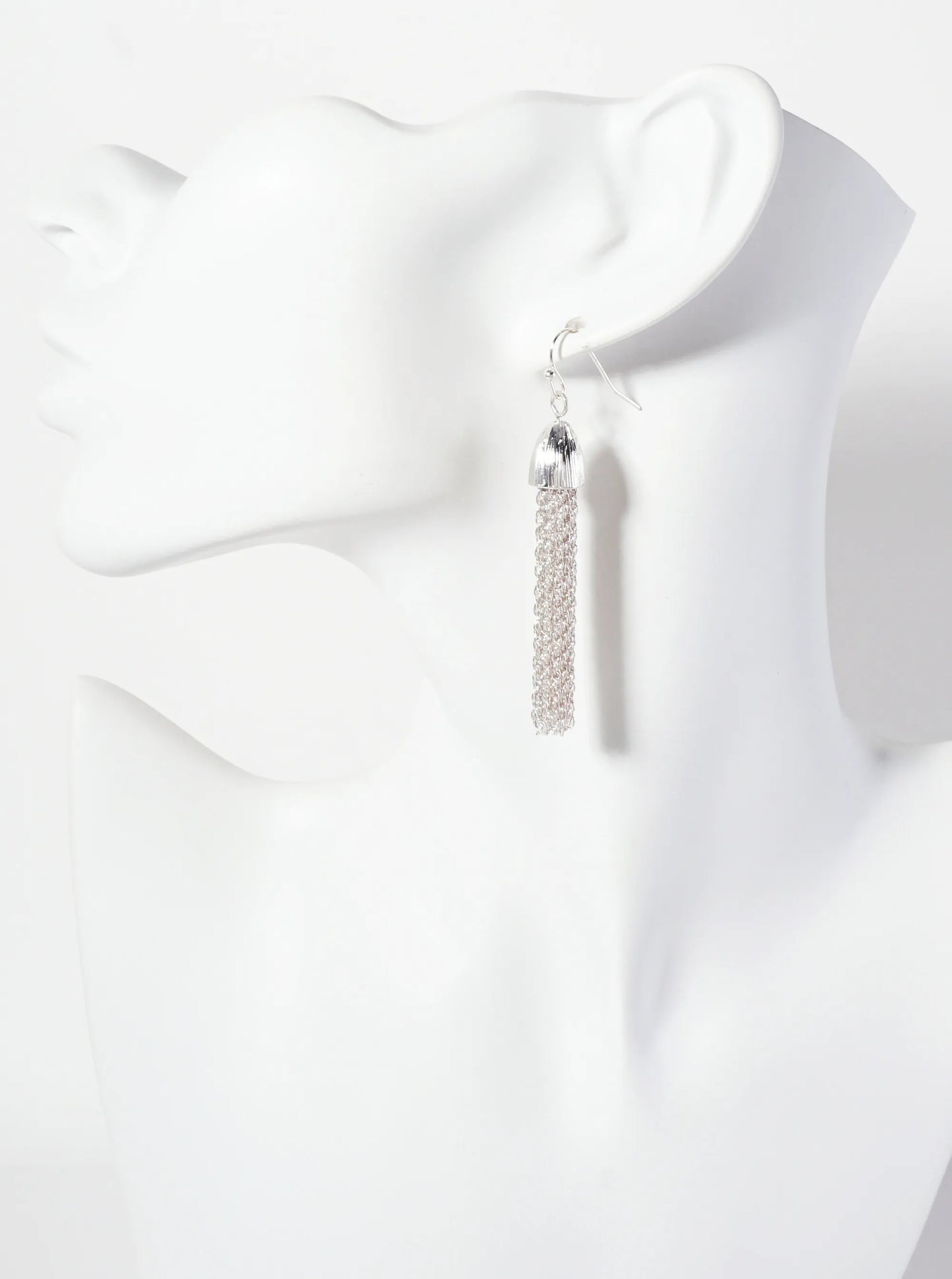 Metal Chain Tassel Drop Dangle Earrings