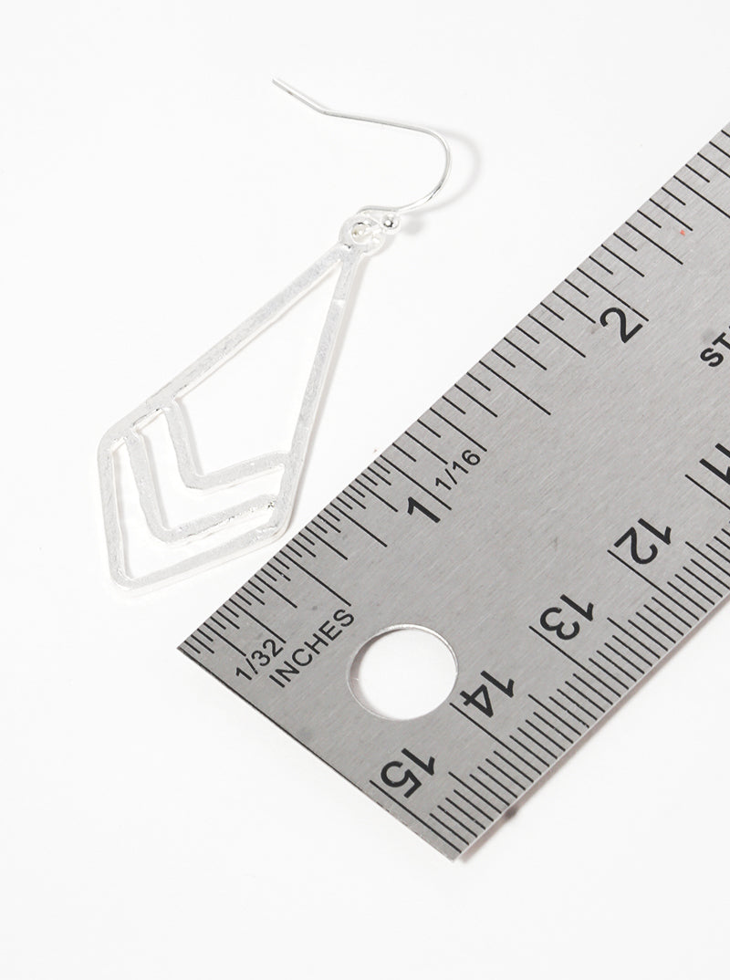 Metal Chevron Arrow Dangle Drop Earrings