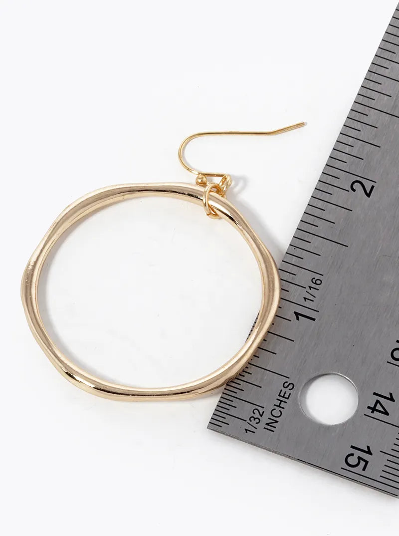 Metal Circle Drop Dangle Earrings