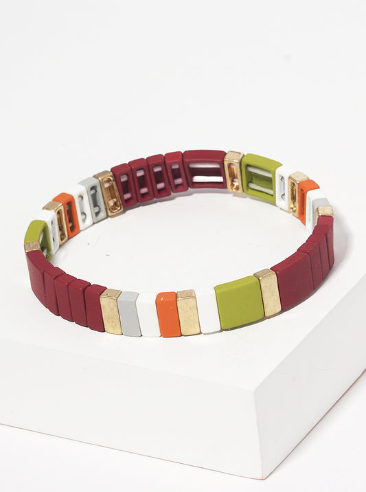 Metal Color Coated Stretch Bangle Bracelet