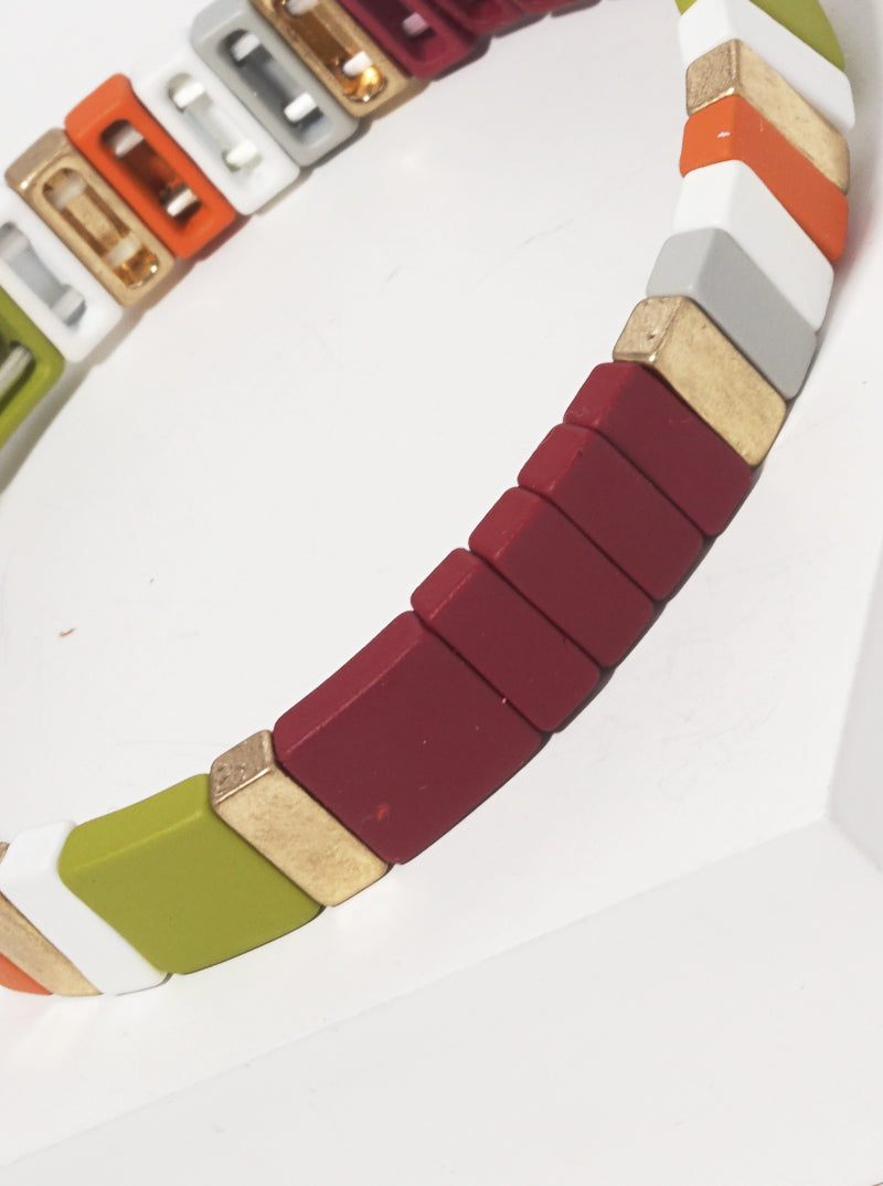 Metal Color Coated Stretch Bangle Bracelet