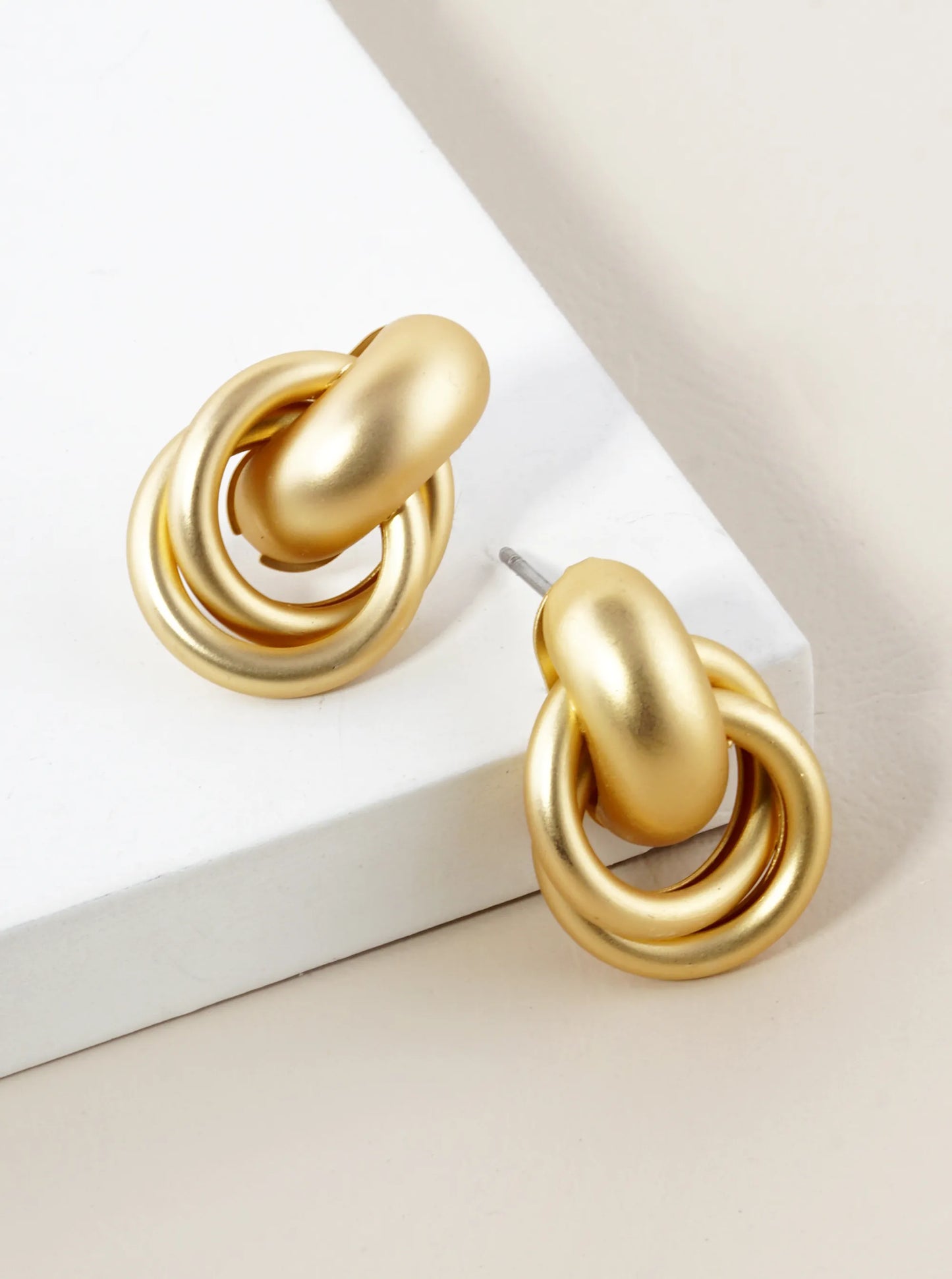 Metal Dainty Door Knocker Stud Earrings