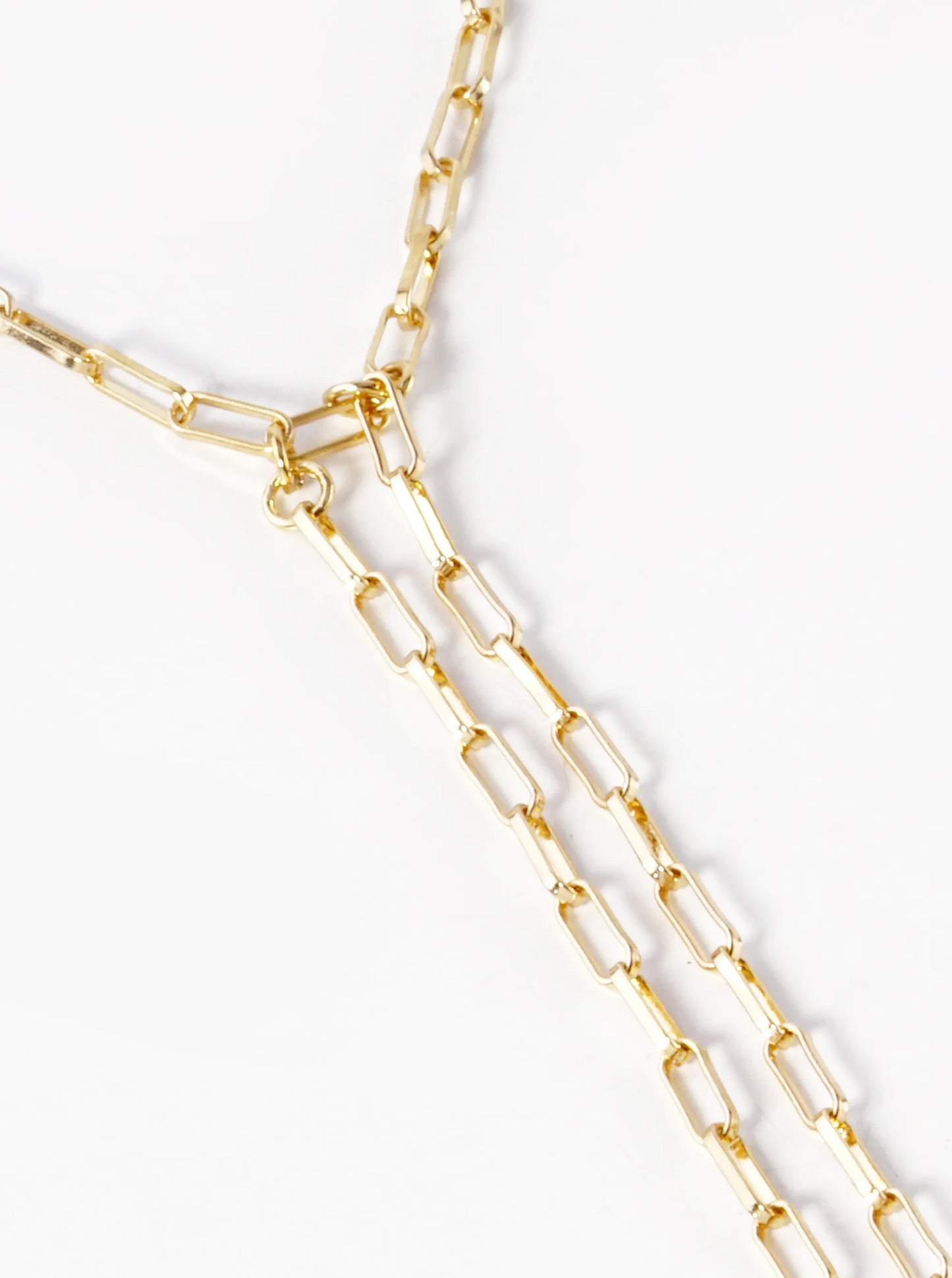 Metal Delicate Chain Drop Lariat Necklace