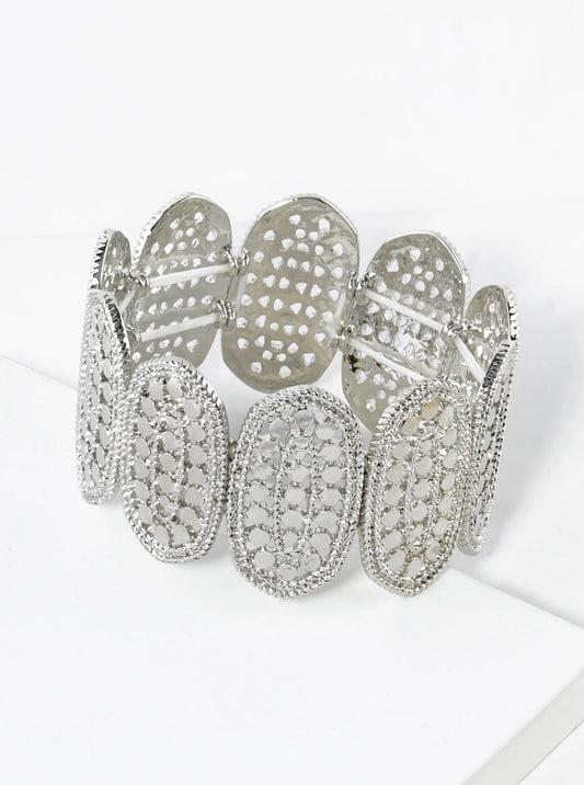 Metal Delicate Filigree Stretch Bracelet