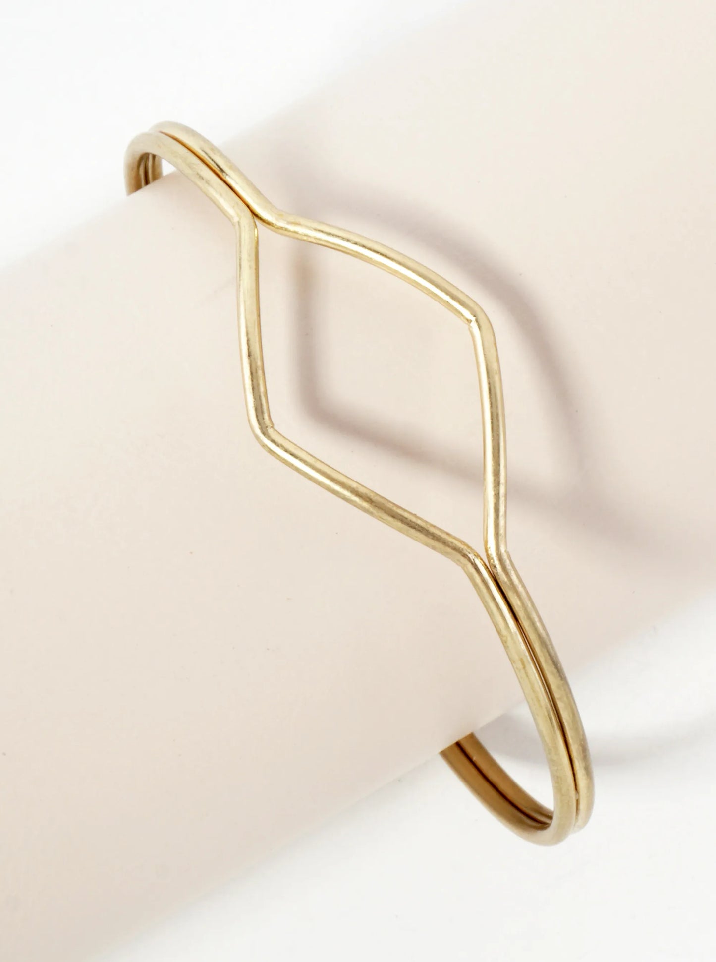 Metal Diamond-Shape Accents Geometric Vintage Open Cuff Bracelet