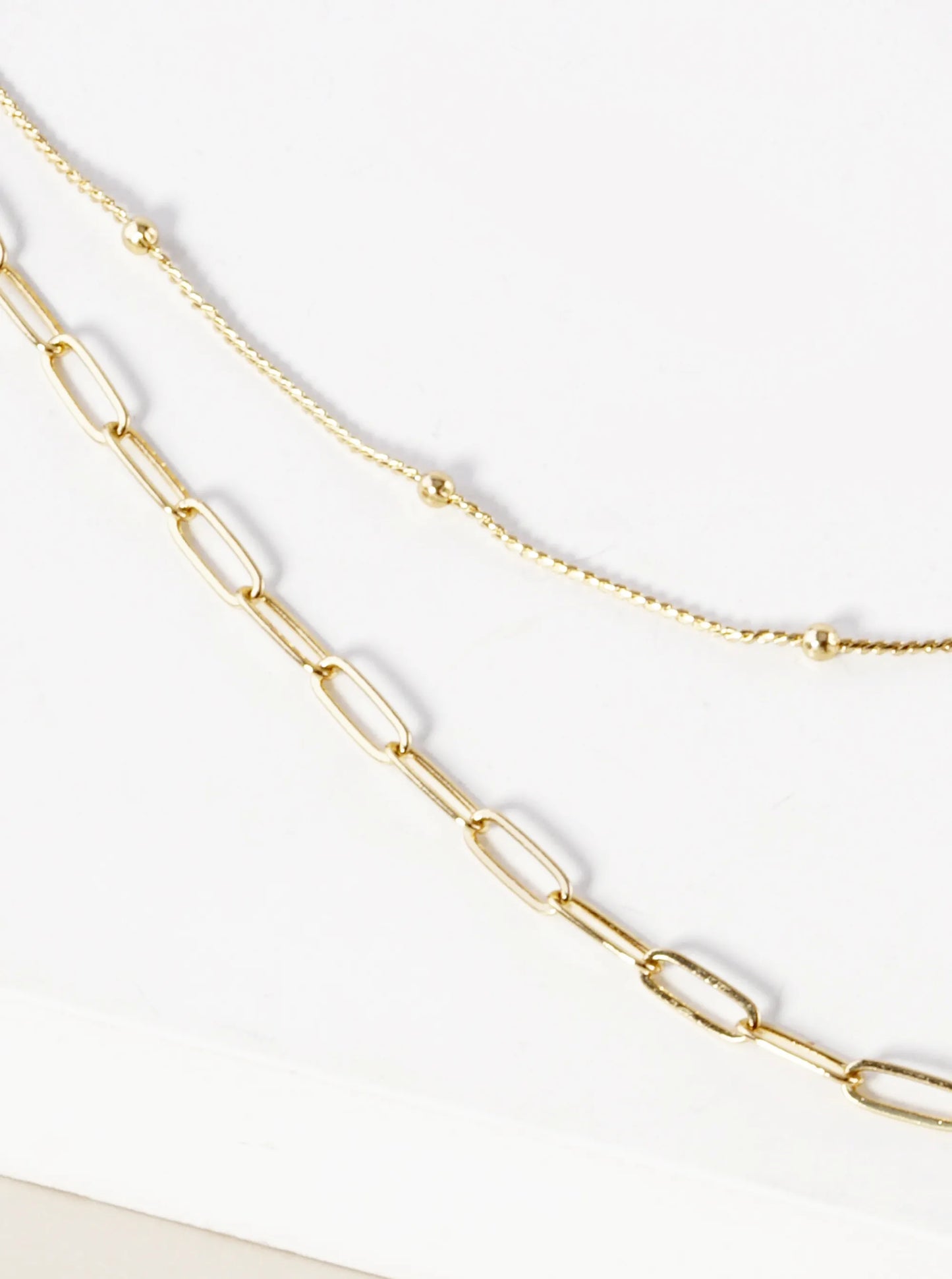 Metal Dual Chain Delicate Layered Necklace
