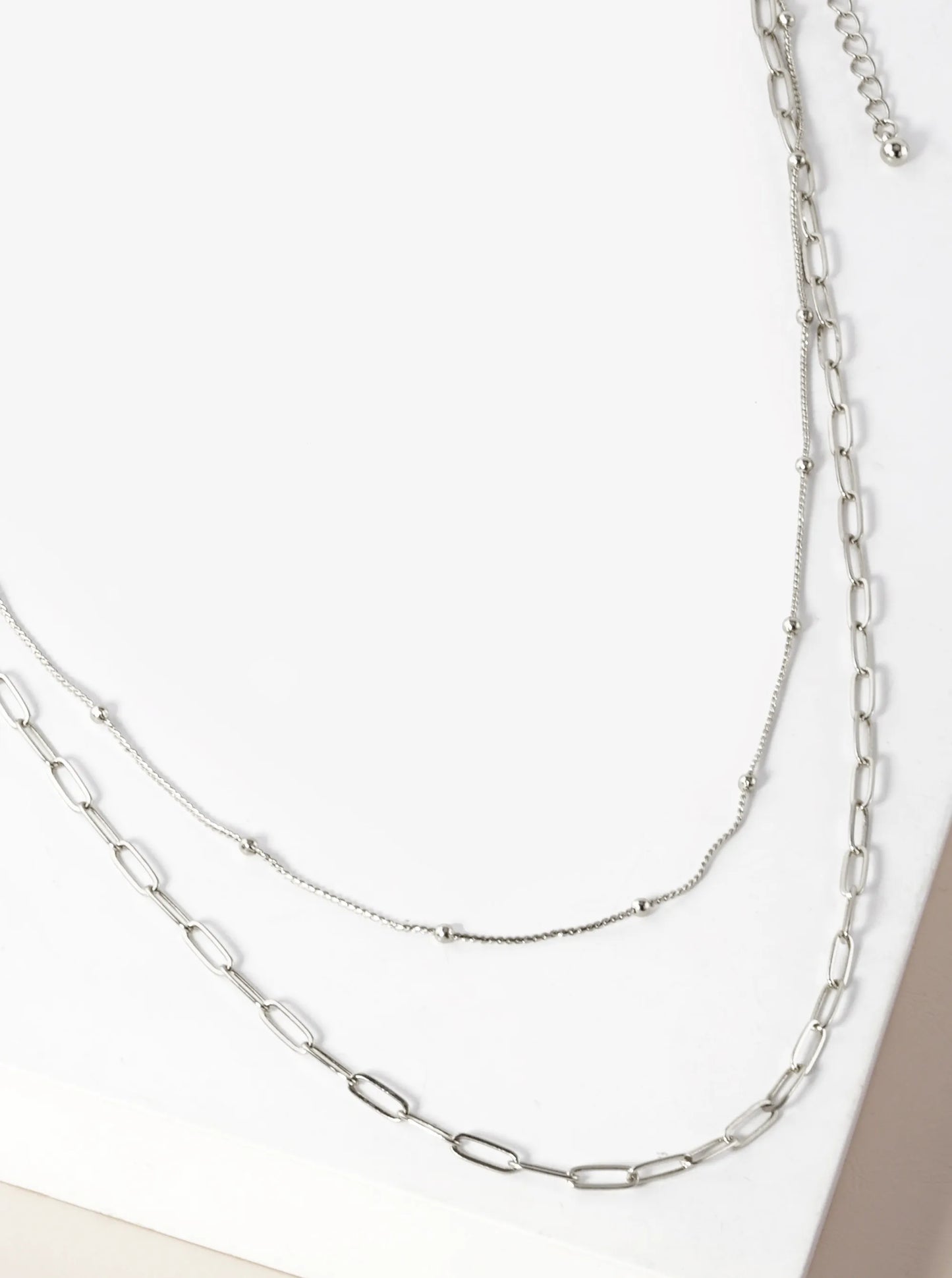 Metal Dual Chain Delicate Layered Necklace