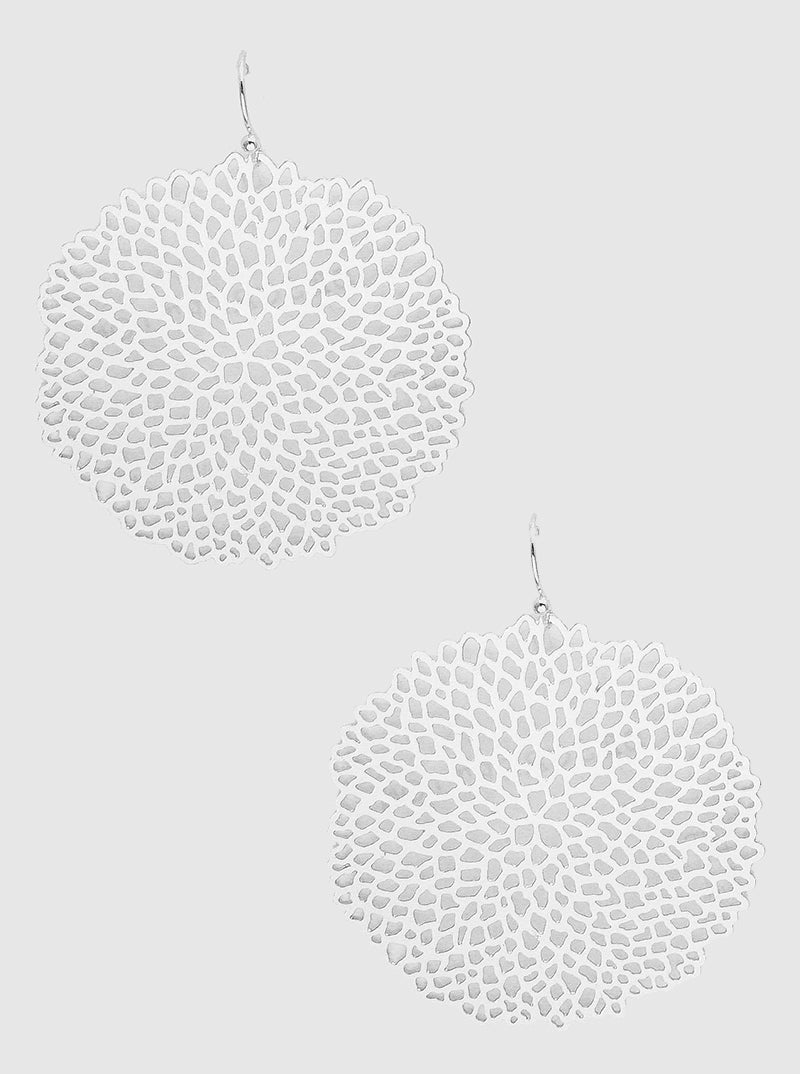 Metal Filigree Coral Reef Dangle Drop Earrings