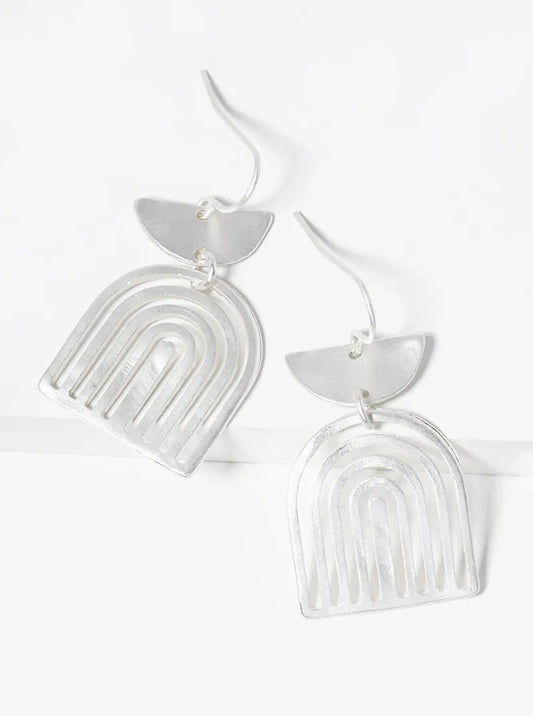 Metal Geometric Shape Dangle Drop Earrings