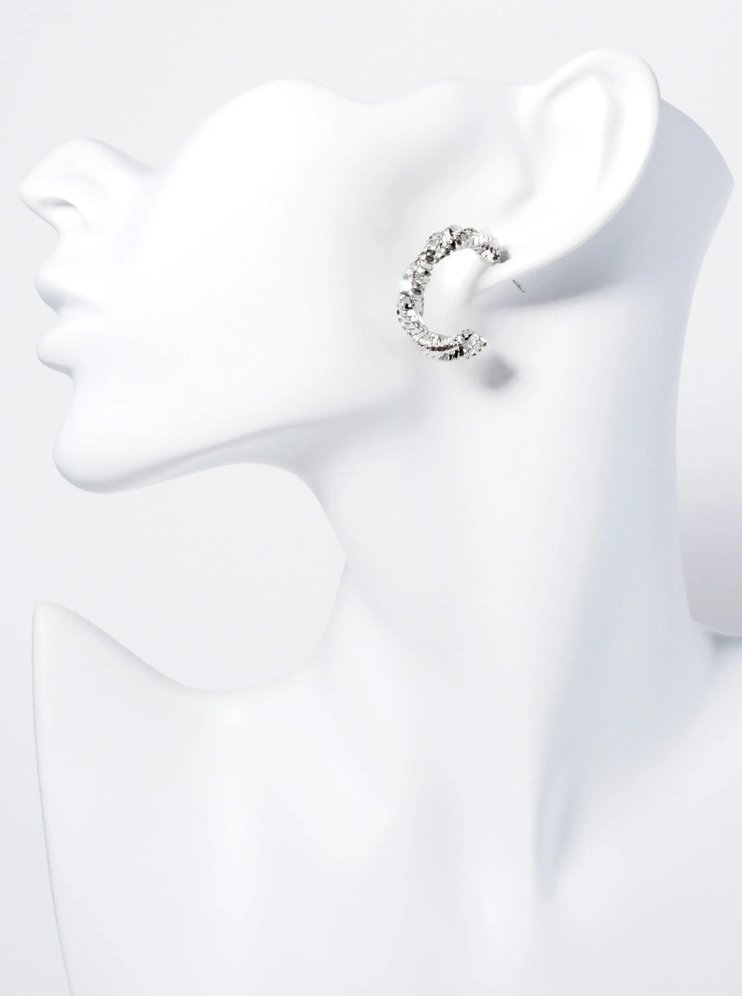 Metal Intertwined Chains 25mm Open Hoop Earrings