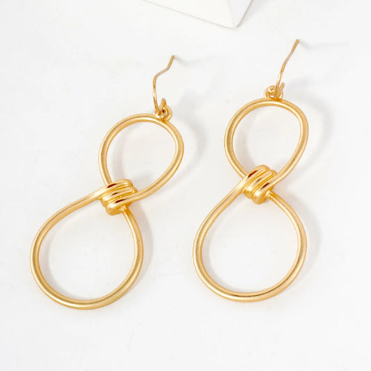 Metal Lightweight Infinity Dangle Earrings