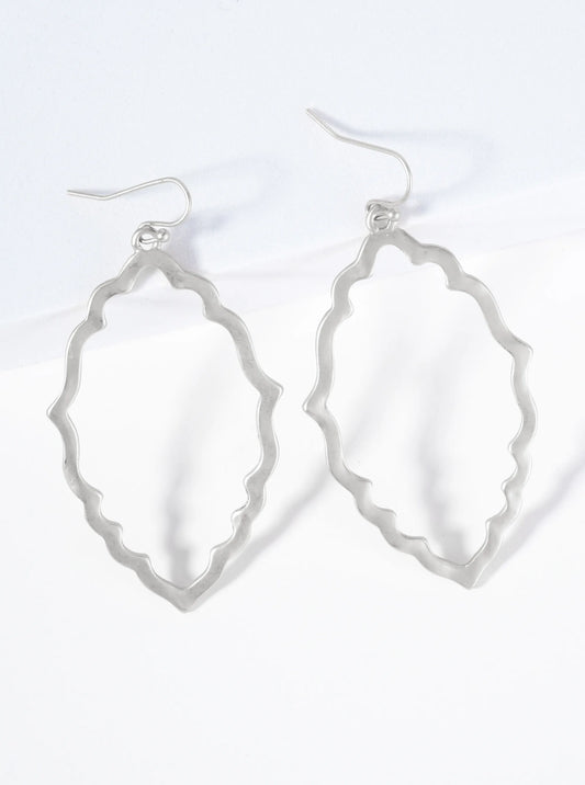 Metal Moroccan Shape Dangle Drop Earrings