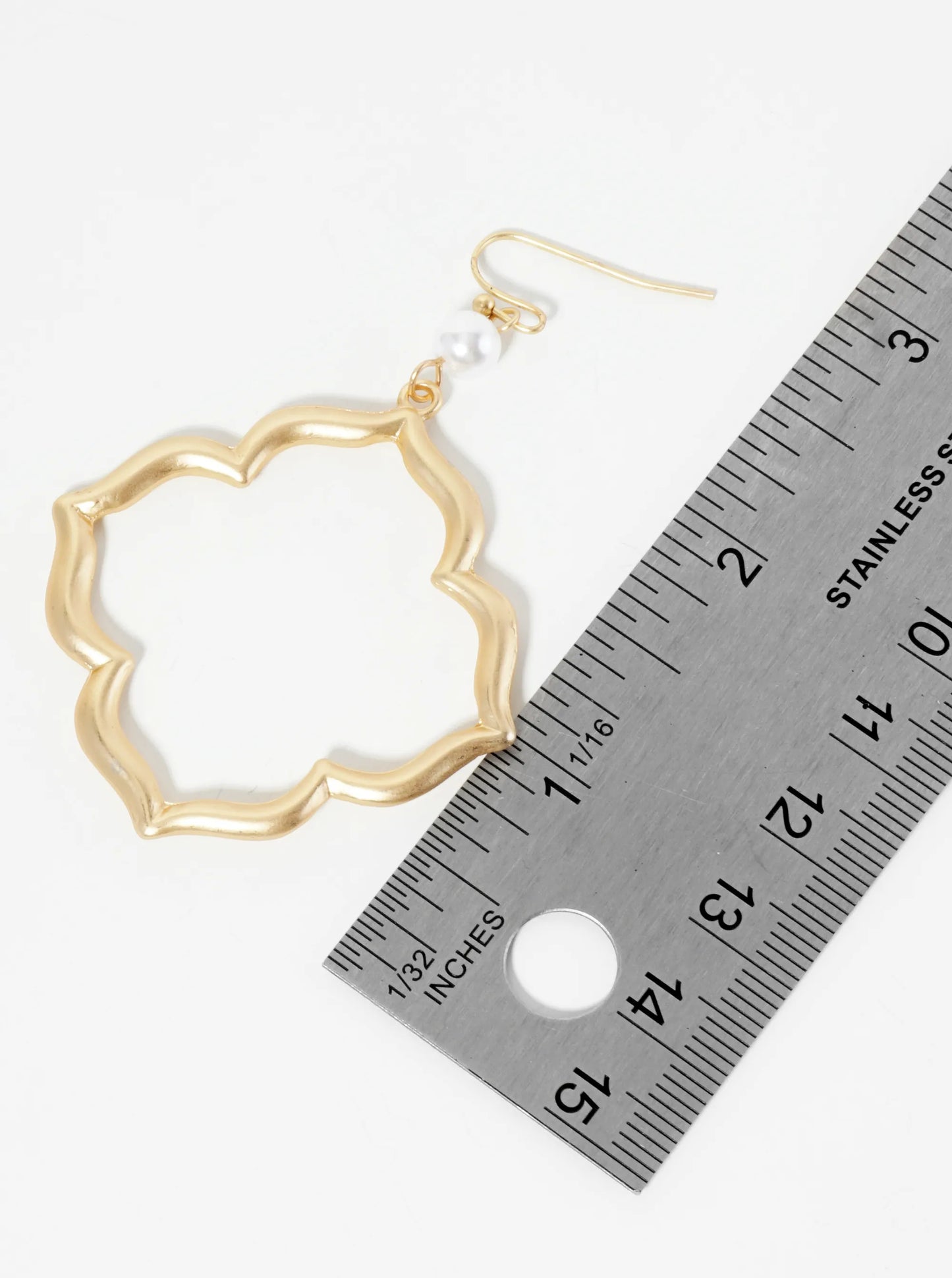 Metal Moroccan Shape Drop Dangle Earrings