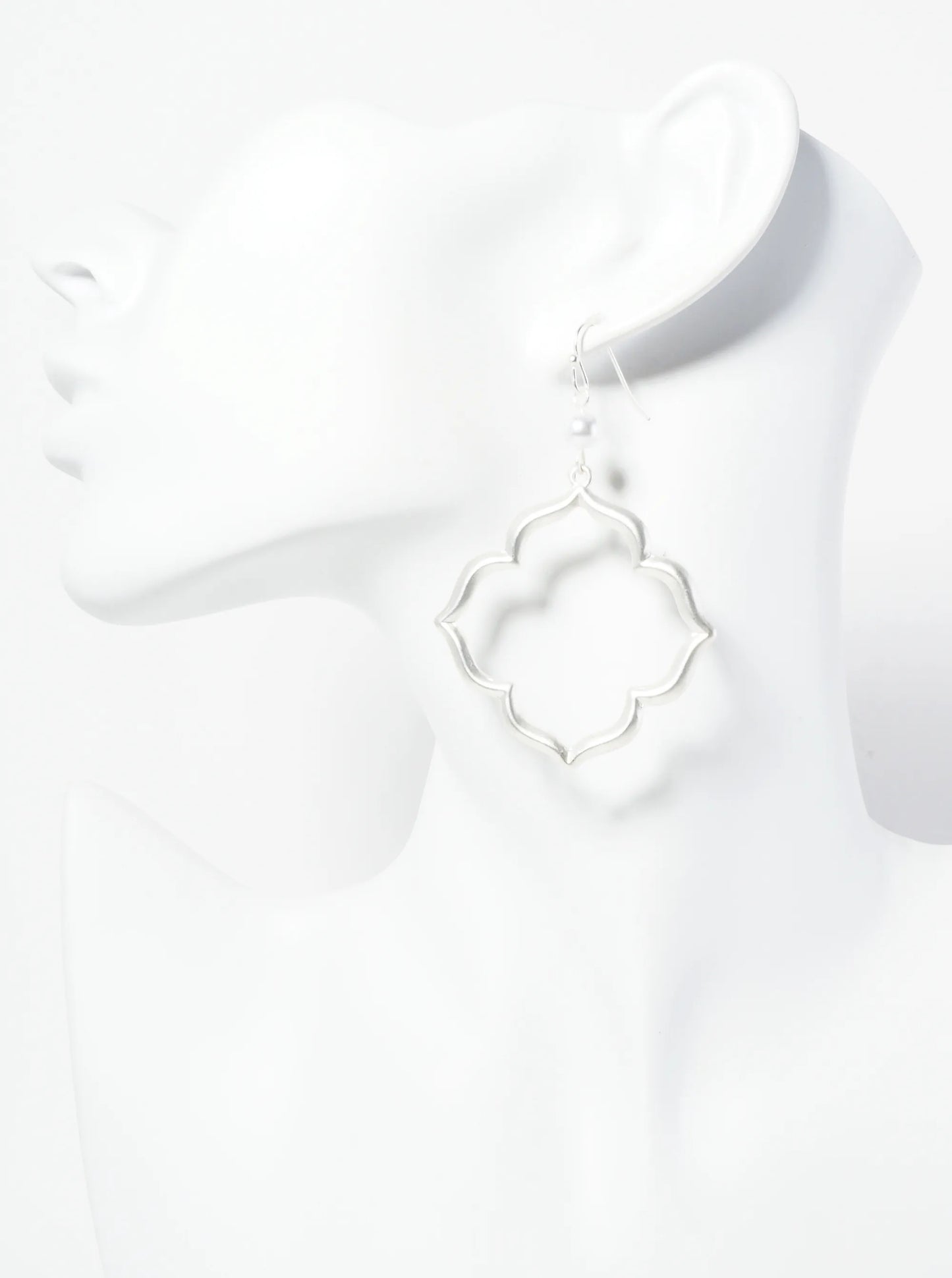 Metal Moroccan Shape Drop Dangle Earrings