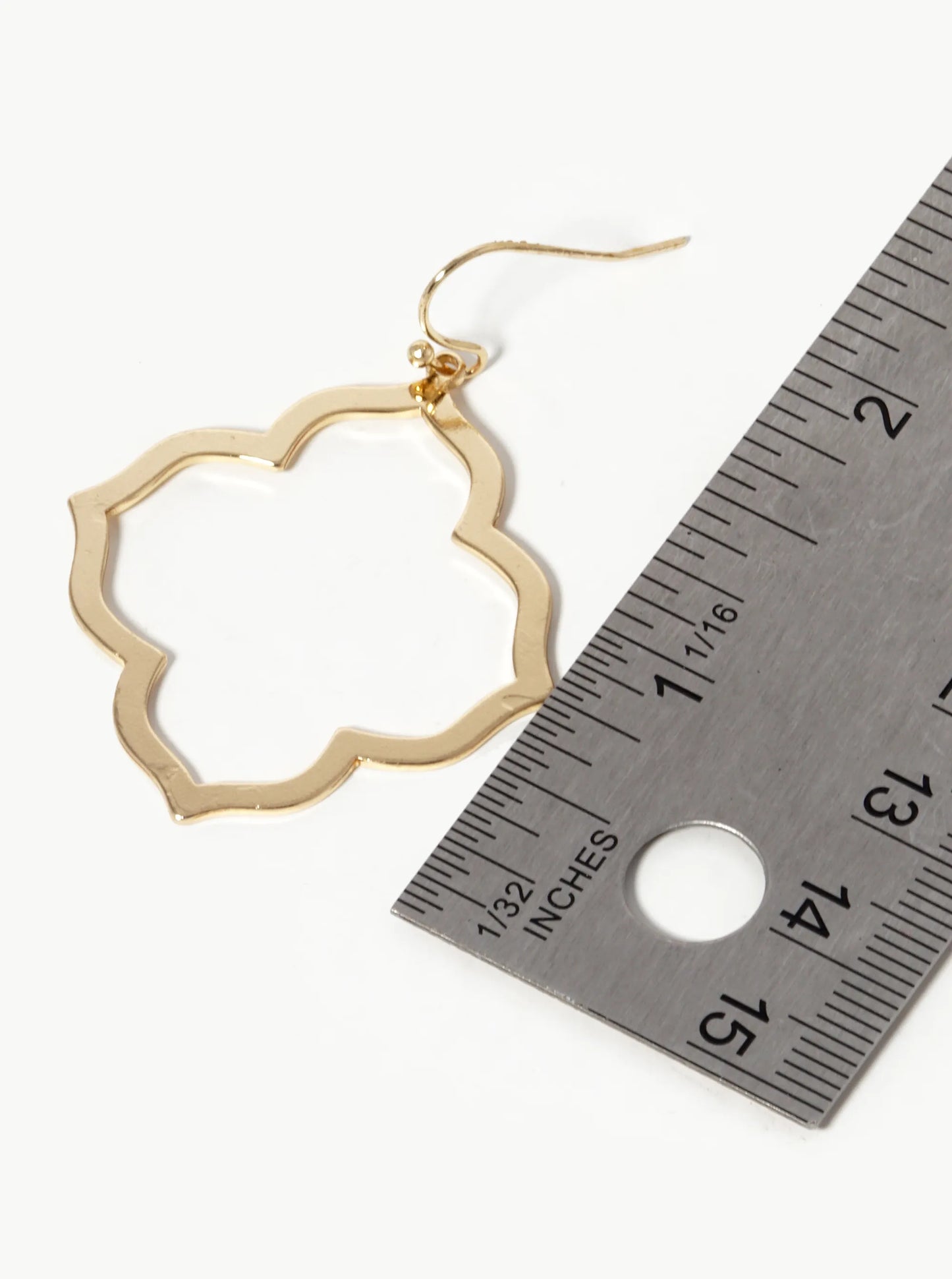 Metal Moroccan Shape Stencil Dangle Drop Earrings