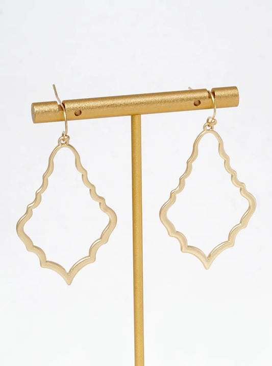 Metal Moroccan Shape Dangle Drop Earrings