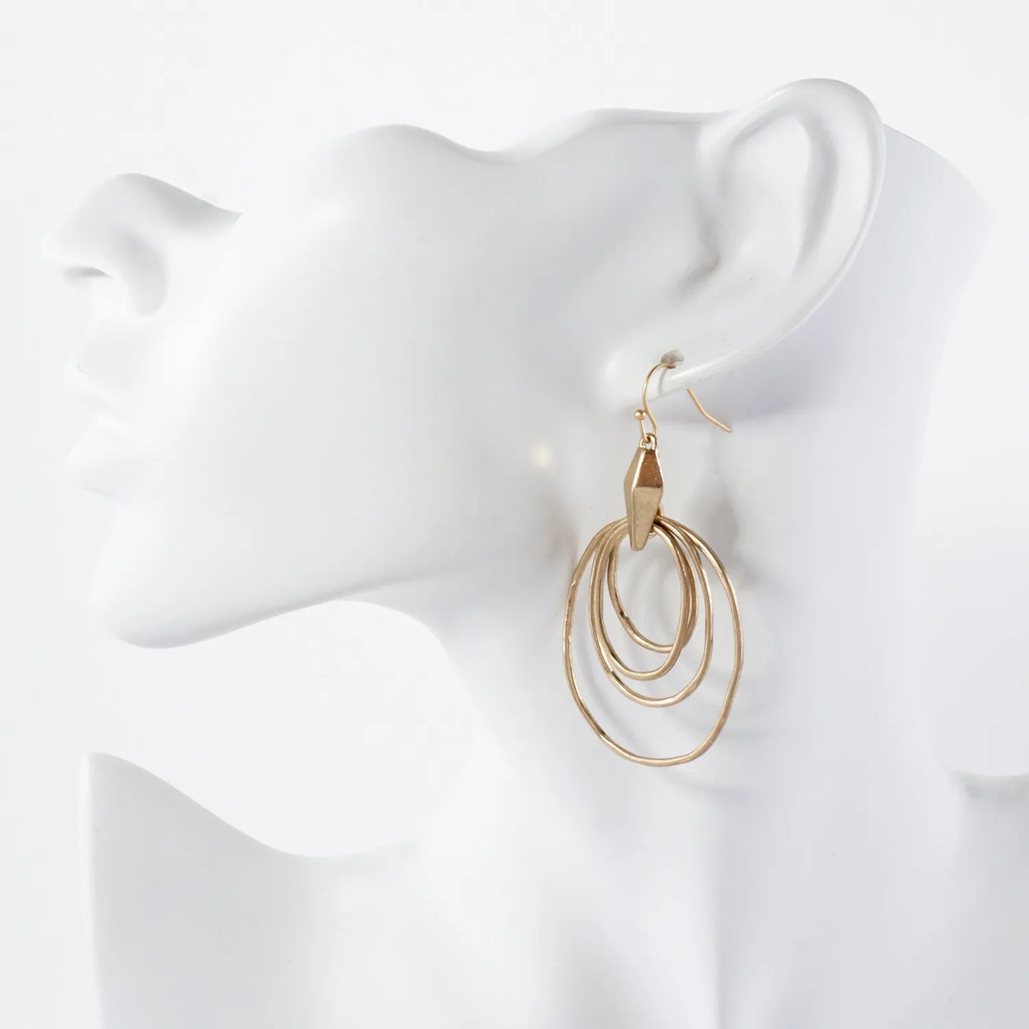Metal Multi Circle Drop Dangle Earrings