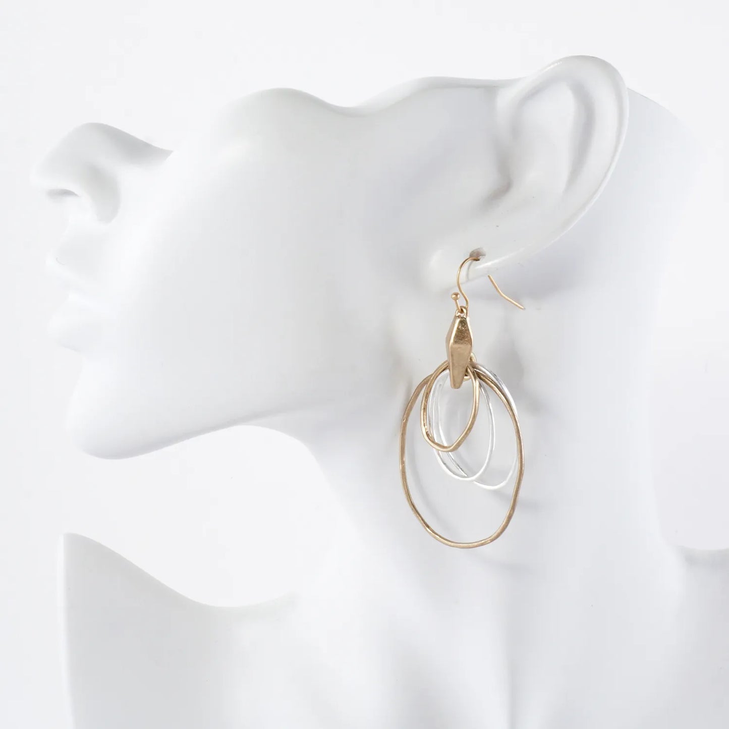 Metal Multi Circle Drop Dangle Earrings