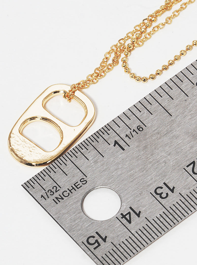 Metal Multi-Layered Soda Tab Outer Banks Inspired Sarah Cameron Chain Necklace