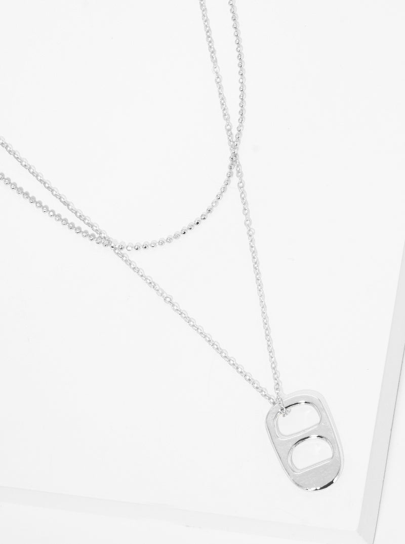 Metal Multi-Layered Soda Tab Outer Banks Inspired Sarah Cameron Chain Necklace