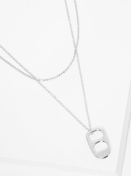 Metal Multi-Layered Soda Tab Outer Banks Inspired Sarah Cameron Chain Necklace