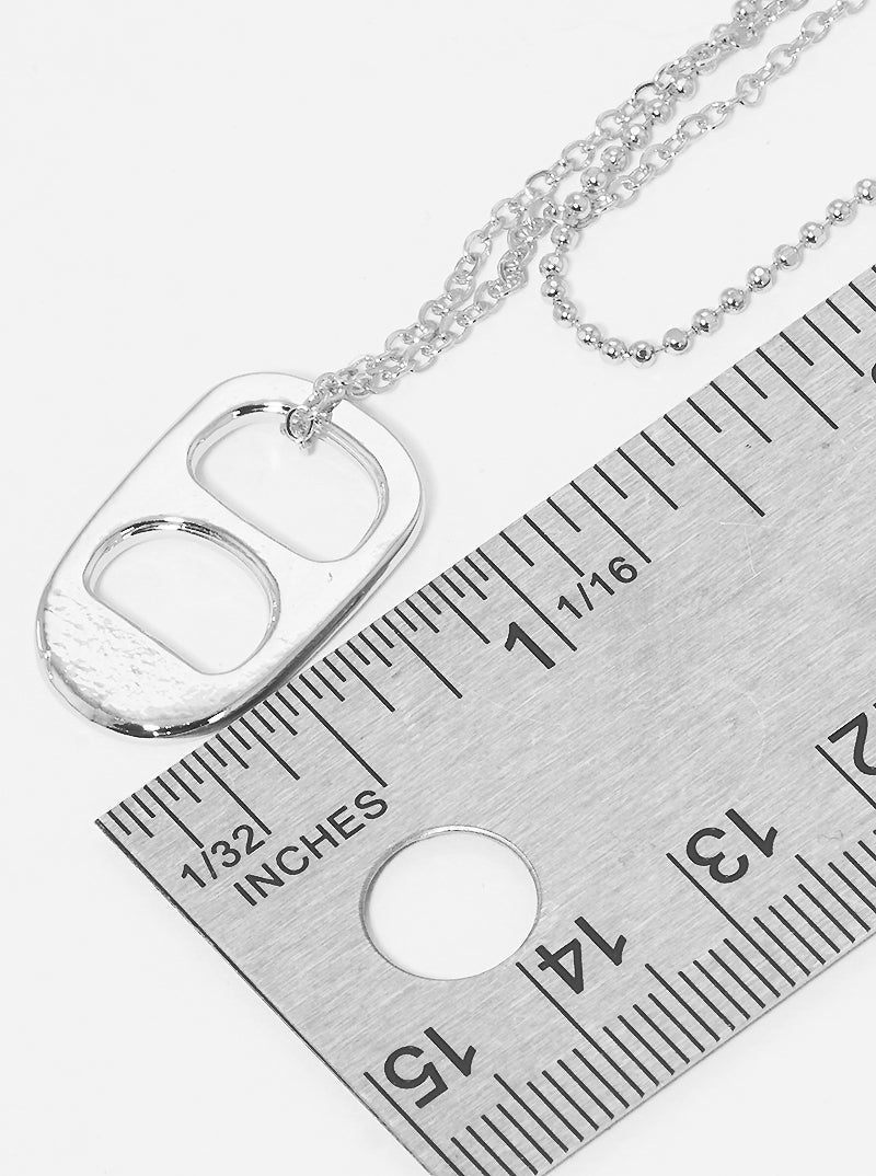 Metal Multi-Layered Soda Tab Outer Banks Inspired Sarah Cameron Chain Necklace