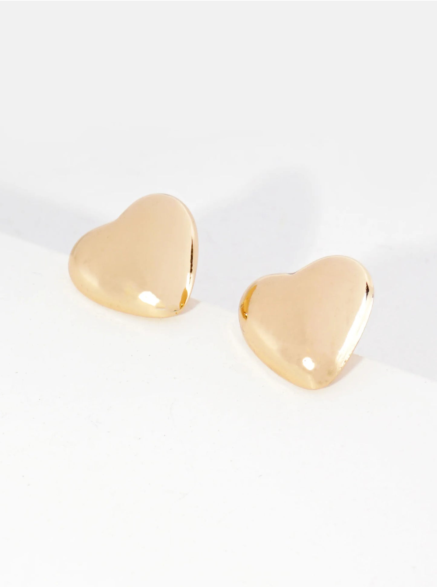 Metal Petite Metal Heart Post Stud Earrings