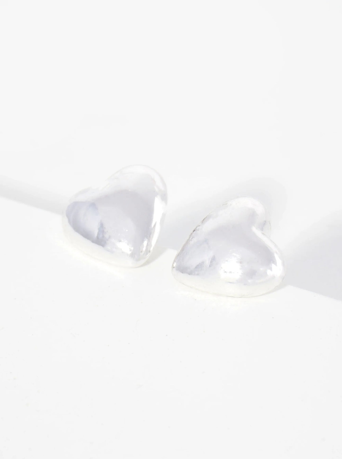 Metal Petite Metal Heart Post Stud Earrings