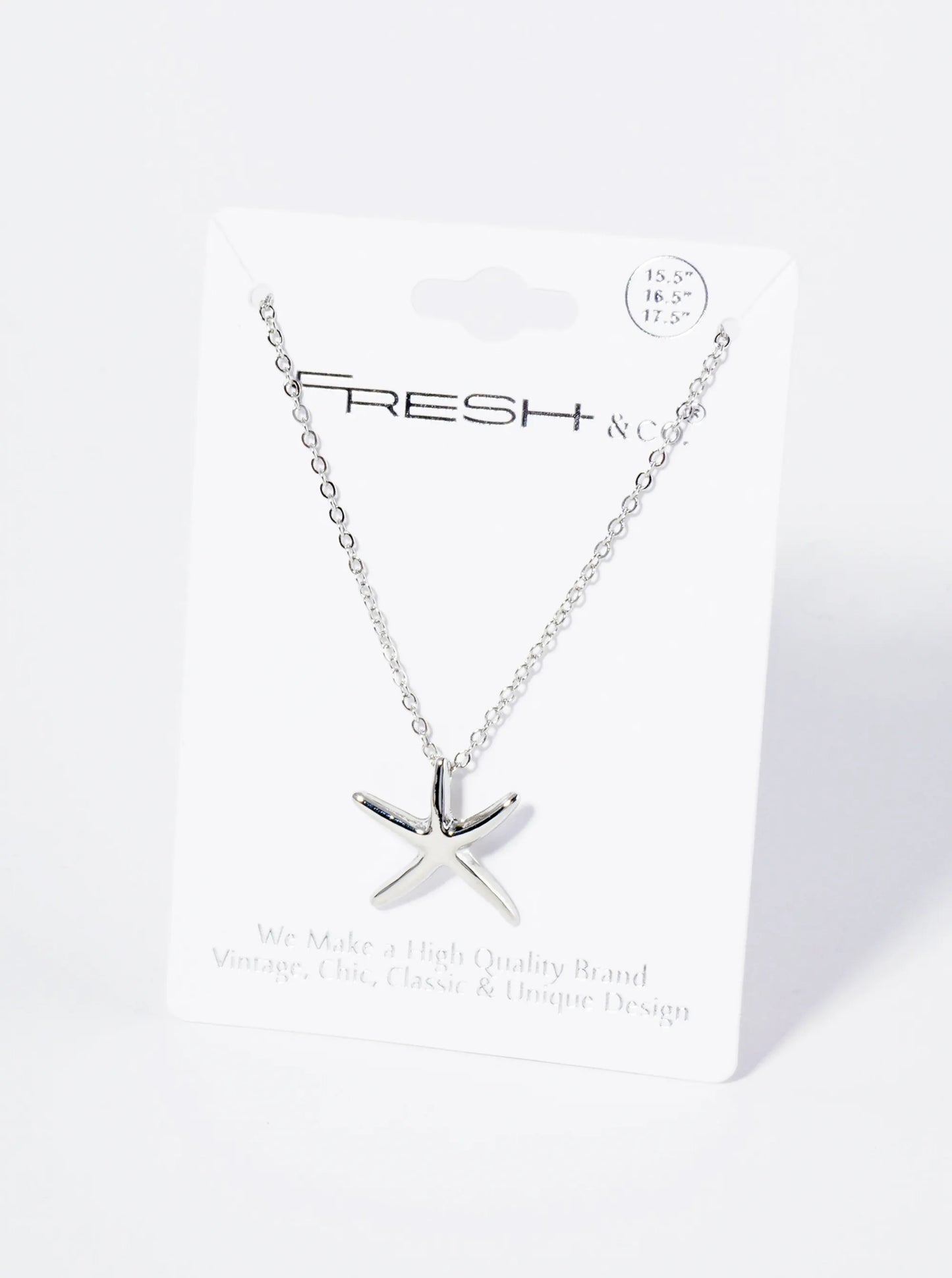 Metal Starfish Sea Star Pendant Necklace
