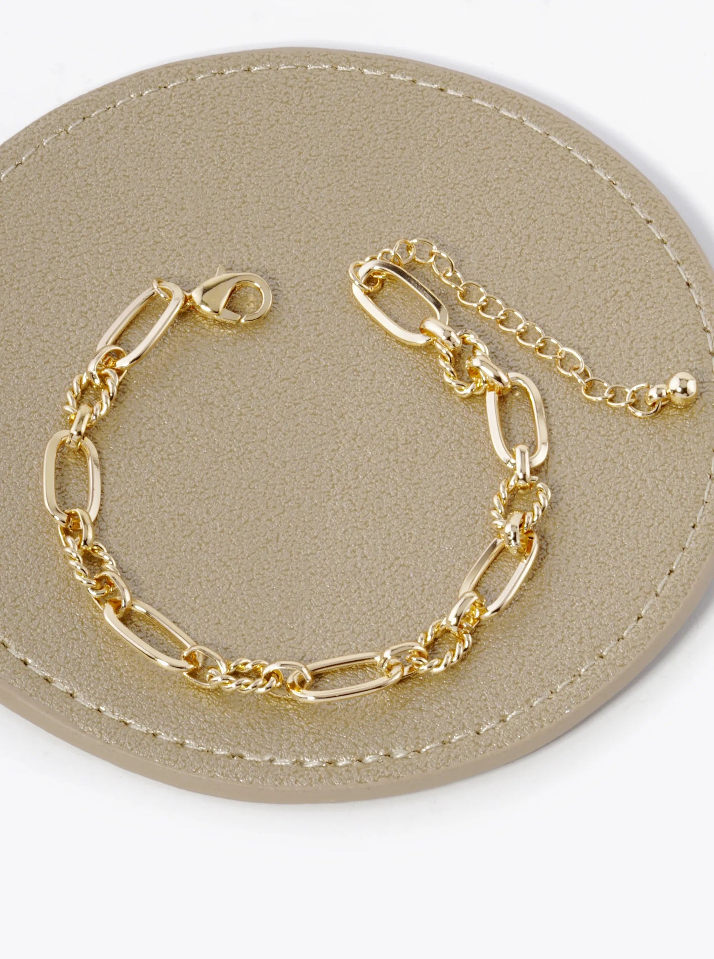 Metal Textured Rope Chain Bracelet