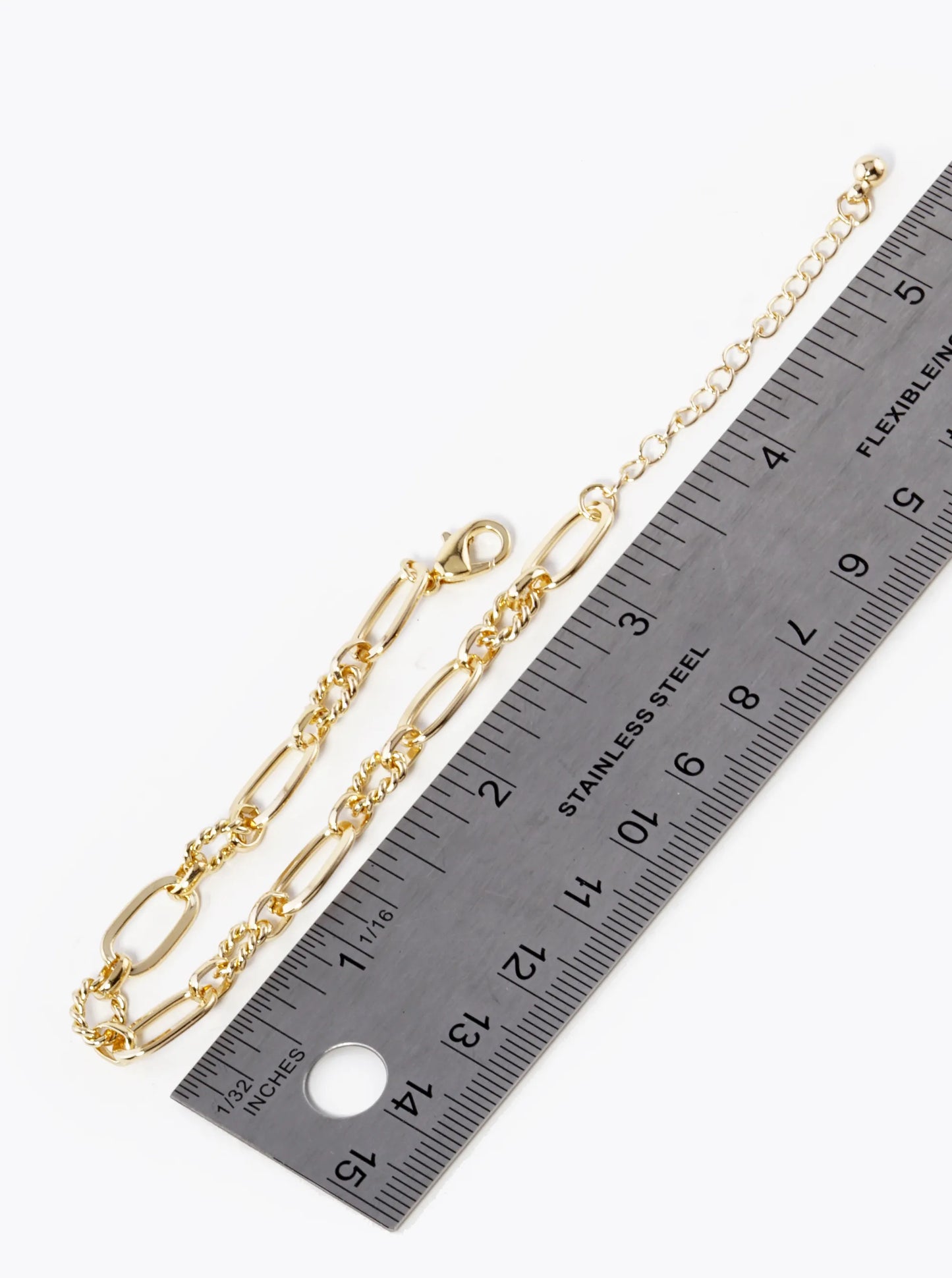 Metal Textured Rope Chain Bracelet