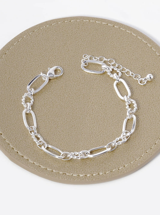Metal Textured Rope Chain Bracelet