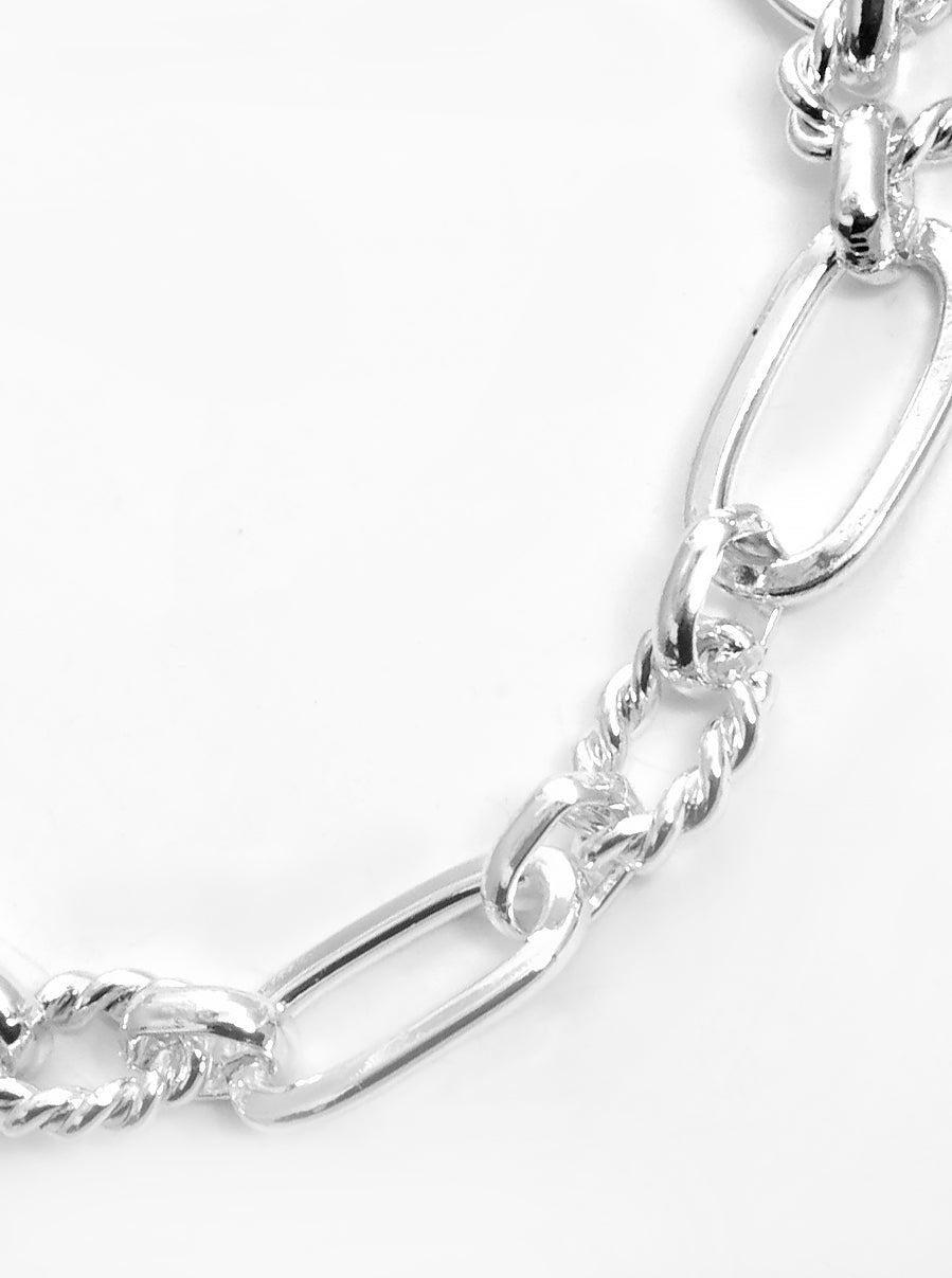 Metal Textured Rope Chain Bracelet